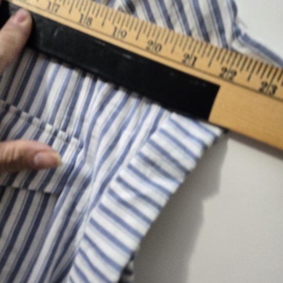 Flying Tomato Striped Jumpsuit with Belt, Button Down, Short Sleeve, S - Picture 11 of 14